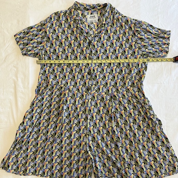 FLAX  by Jeanne Englehart Geometric Short Sleeve Jumpsuit  Large - Picture 5 of 8